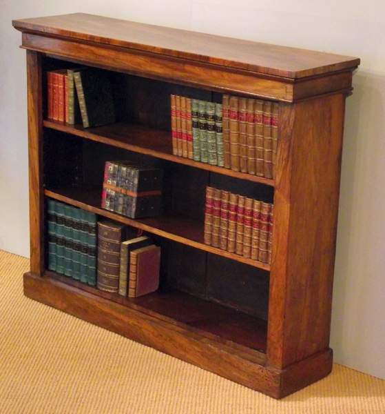 Antique Walnut Open Front Classic Bookcase