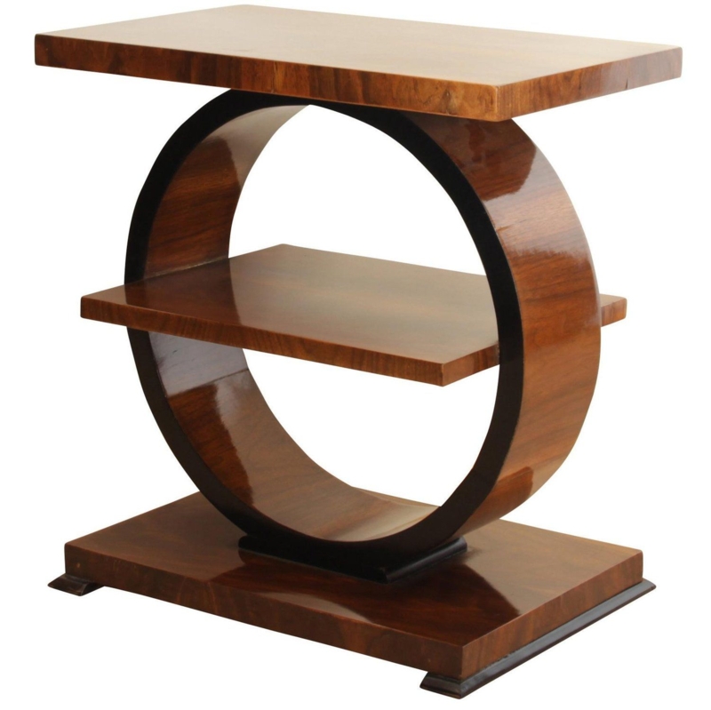 Art Deco Walnut Veneer Side Table circa 1925