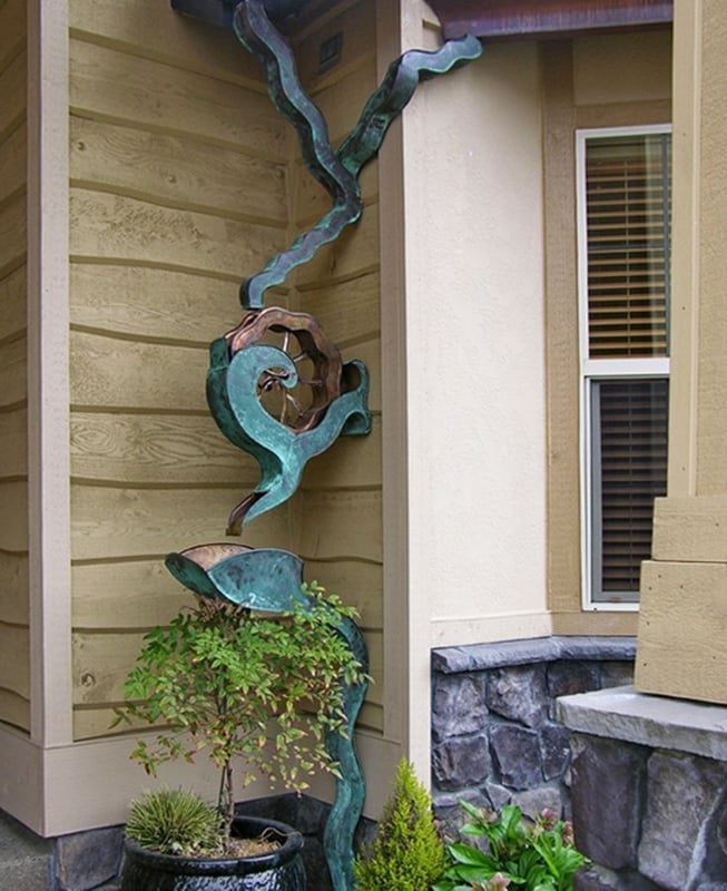 Artistic Decorative Downspout Design for Homes