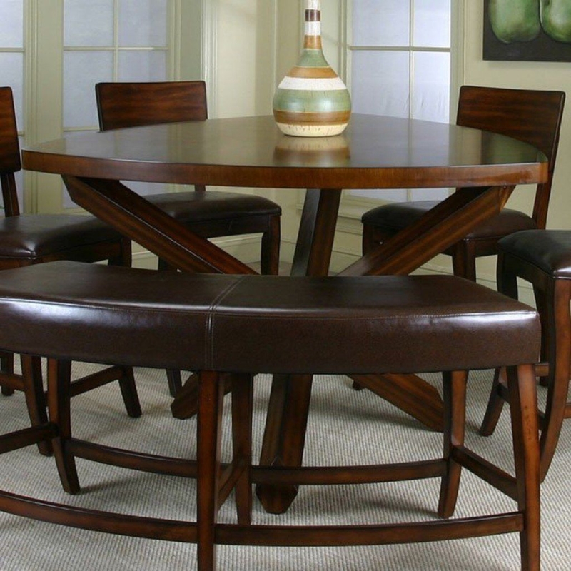 Ashley Furniture Triangle Wooden Dining Table Set