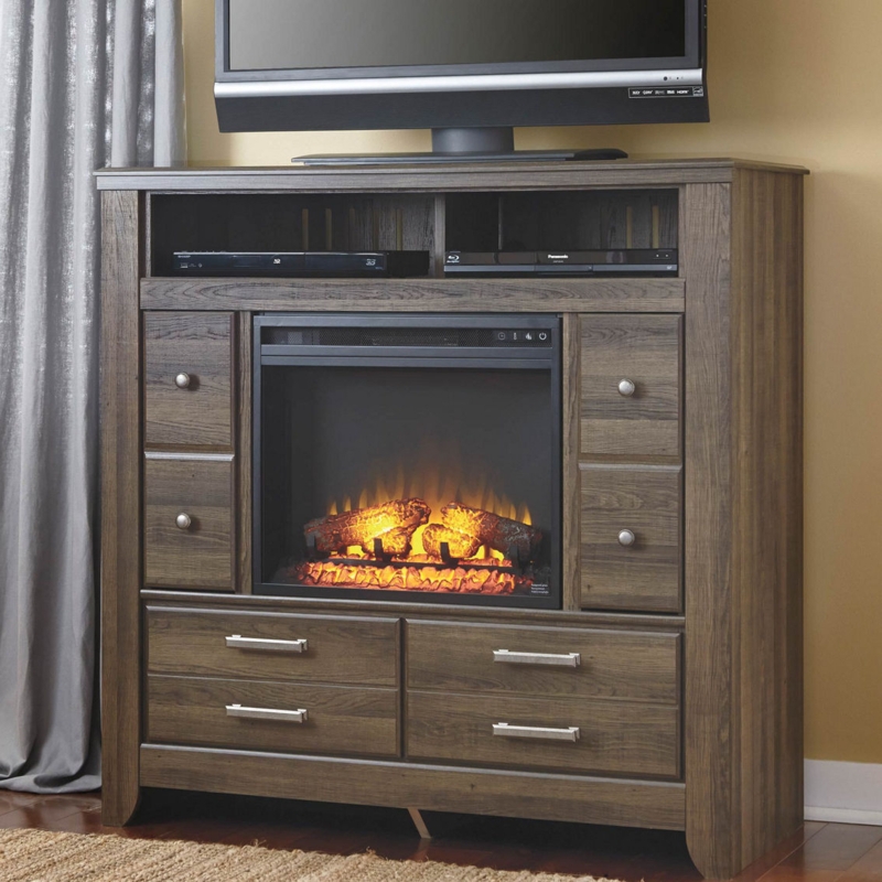 Ashley Juararo Media Chest with Electric Fireplace Insert