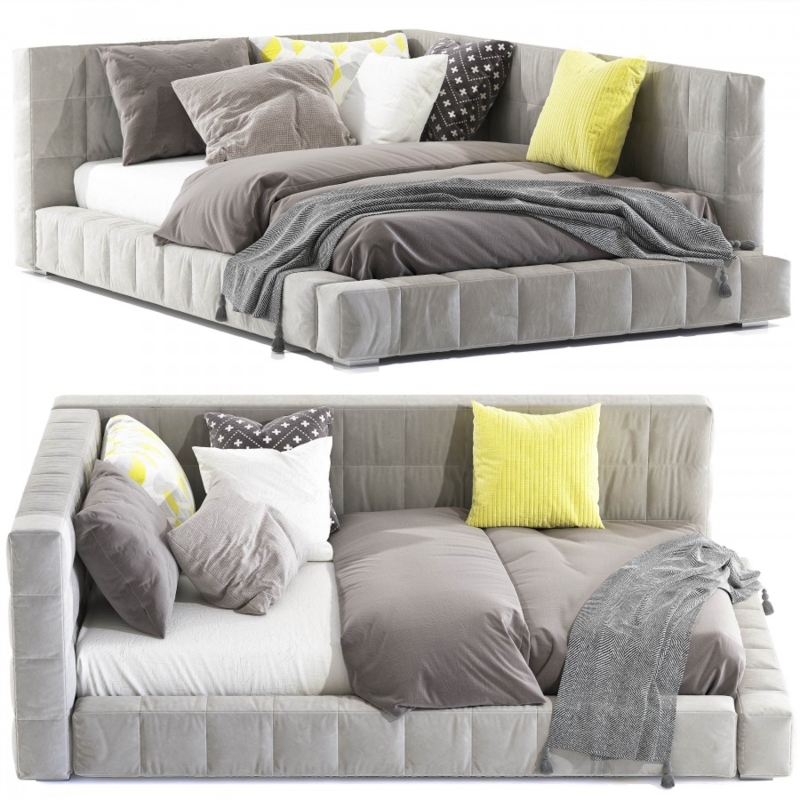 Baldwin Upholstered Corner Lounge Bed with Cushions