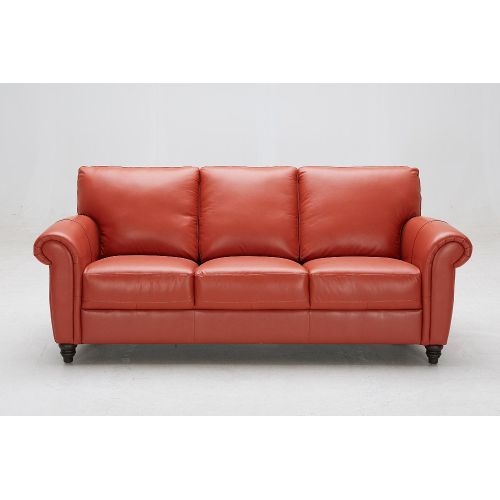 Baxter 84" Terracotta Leather-Match Sofa | Sofa, Terracotta, Leather