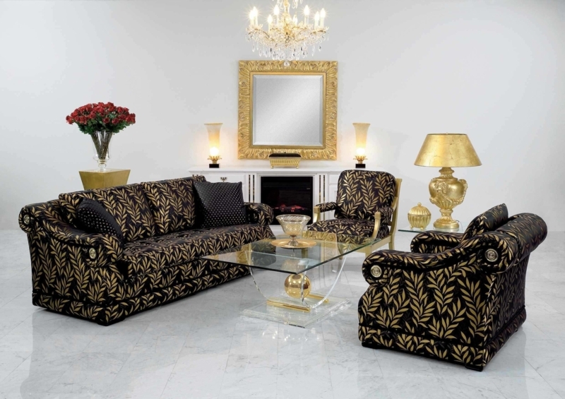 Black And Gold Living Room 