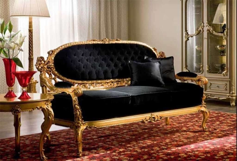 Black And Gold Sofa