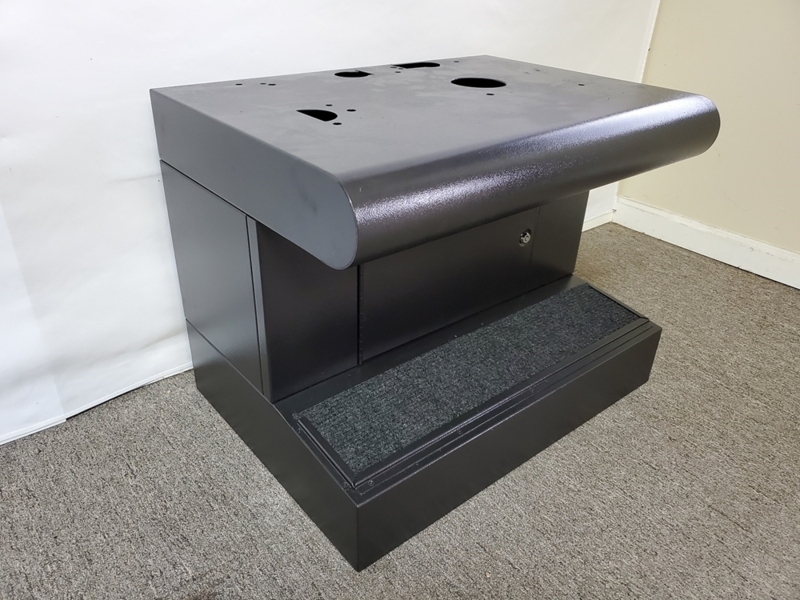Black Metal Slot Machine Stand with Footrest
