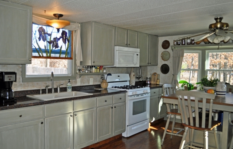 Bright Cozy Small Mobile Home Kitchen Design