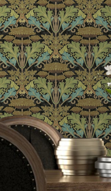 British Arts & Crafts Movement Floral Wallpaper
