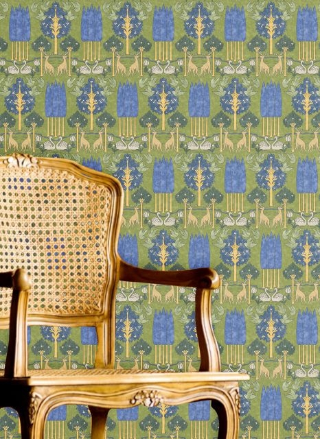 British Arts & Crafts Movement Inspired Wallpaper