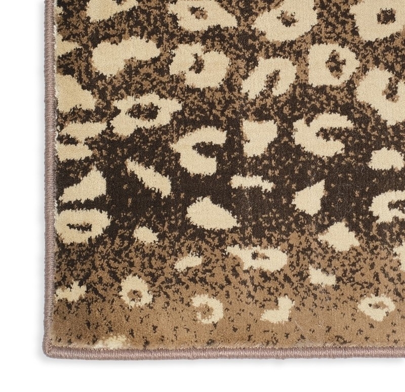 Brown and Beige Antelope Print Area Rug