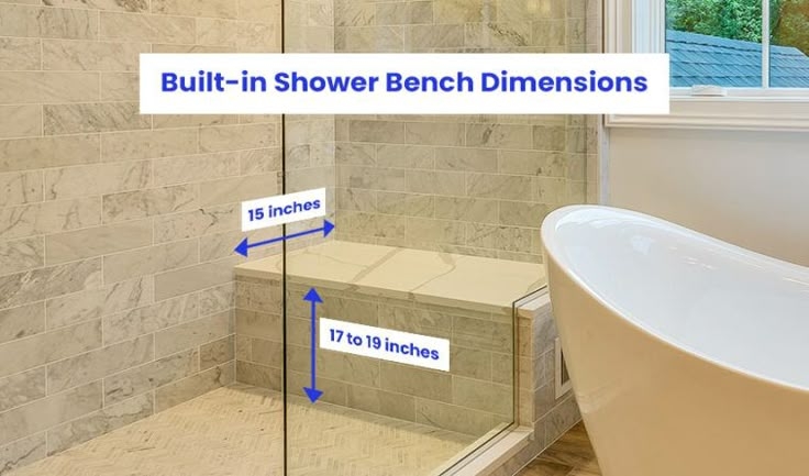 Built-in Shower Bench Dimensions for Modern Bathrooms