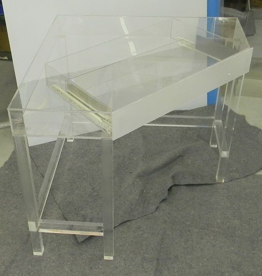 Buy Custom Made Acrylic Corner Desk - Hand Crafted, Made To Order, Vast ...