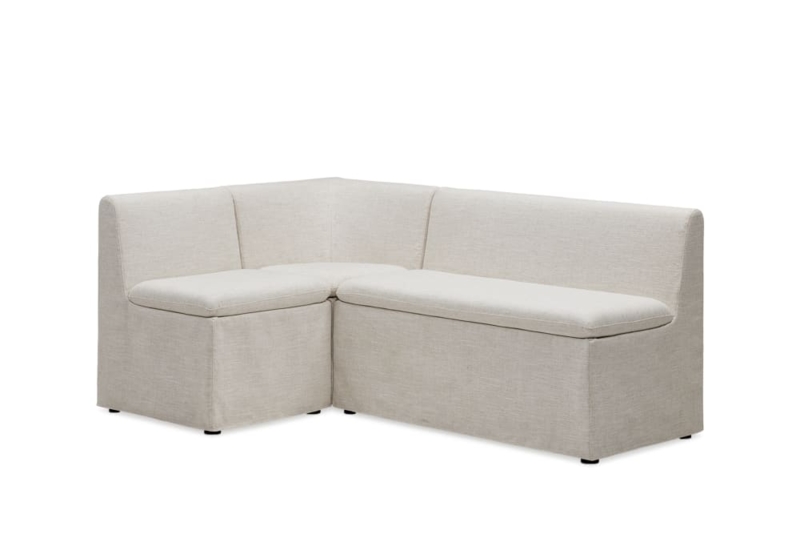 Callie L-Shape Slipcovered Storage Banquette