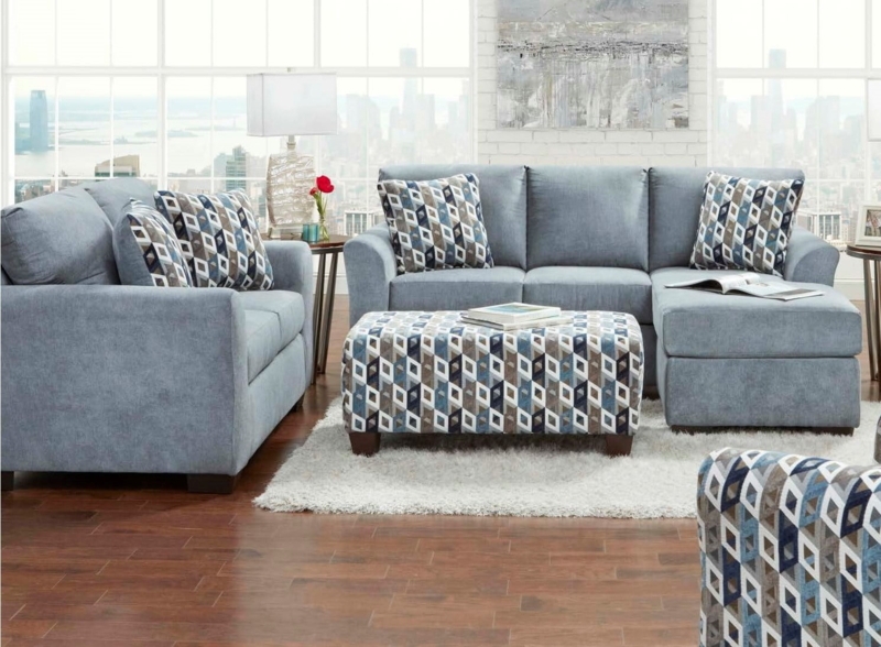 Cambridge Blue-Grey Sofa Chaise Loveseat Set