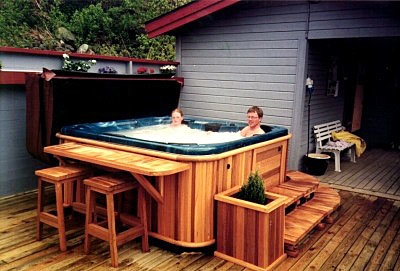 Cedar Hot Tub is now Retro, apparently! Hot Tub Gazebo, Hot Tub Garden ...