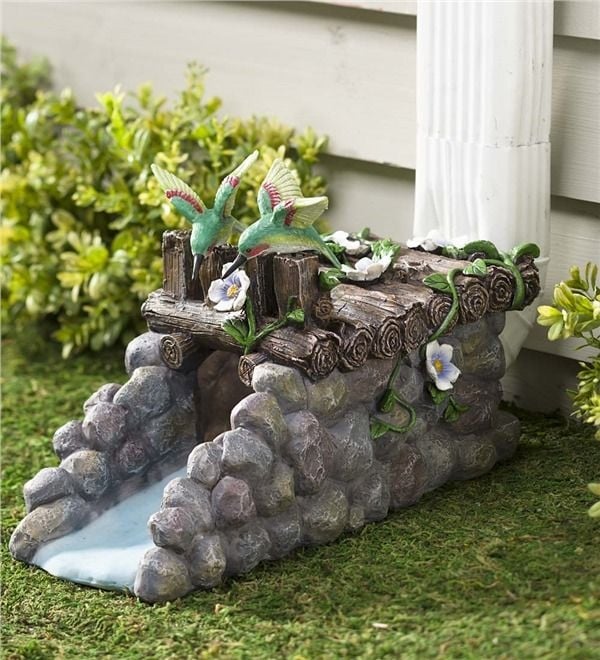 Charming Decorative Garden Downspout with Bird Design