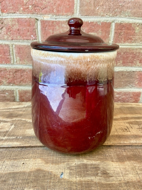Chocolate Brown Ceramic Cookie Jar with Lid