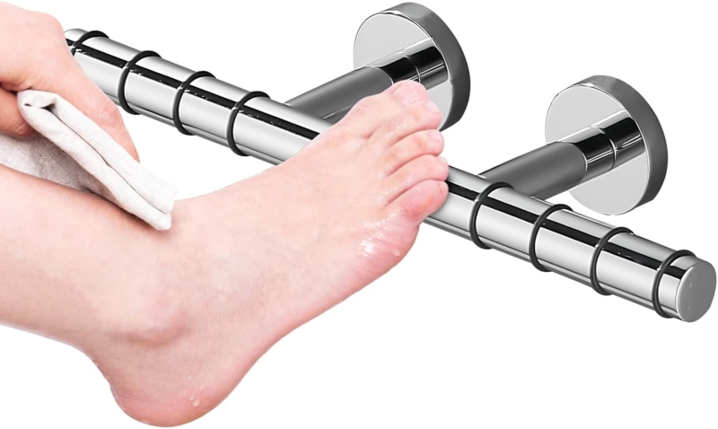 Chrome Shower Foot Rest for Shaving and Leg Care