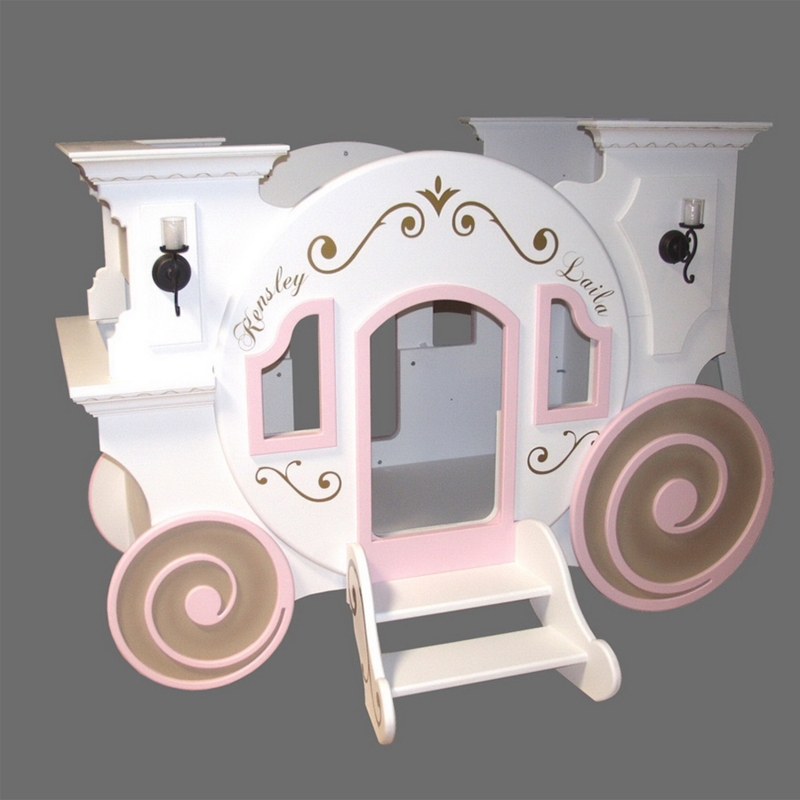 Cinderella Carriage Themed Kids Bunk Bed Design