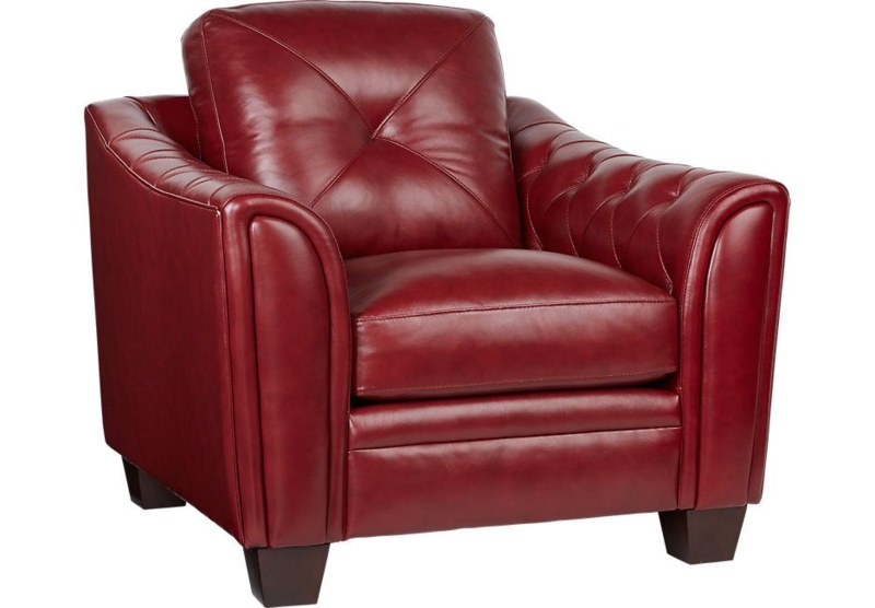 Cindy Crawford Home Marcella Red Leather Chair .. 40W x 39D x 36H. Find ...