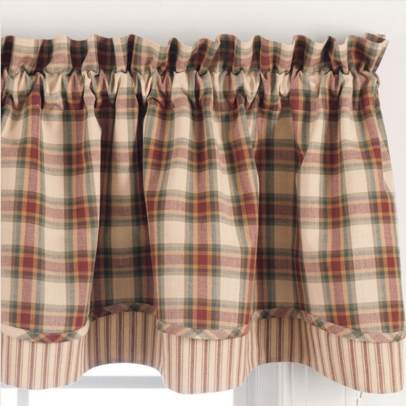 Classic Plaid Country Style Valances for Cozy Homes