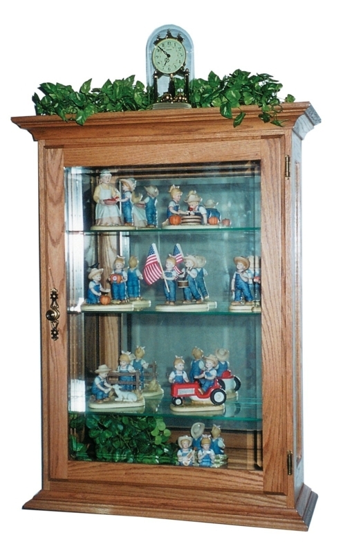 Classic Small Wooden Wall Curio Cabinet Design