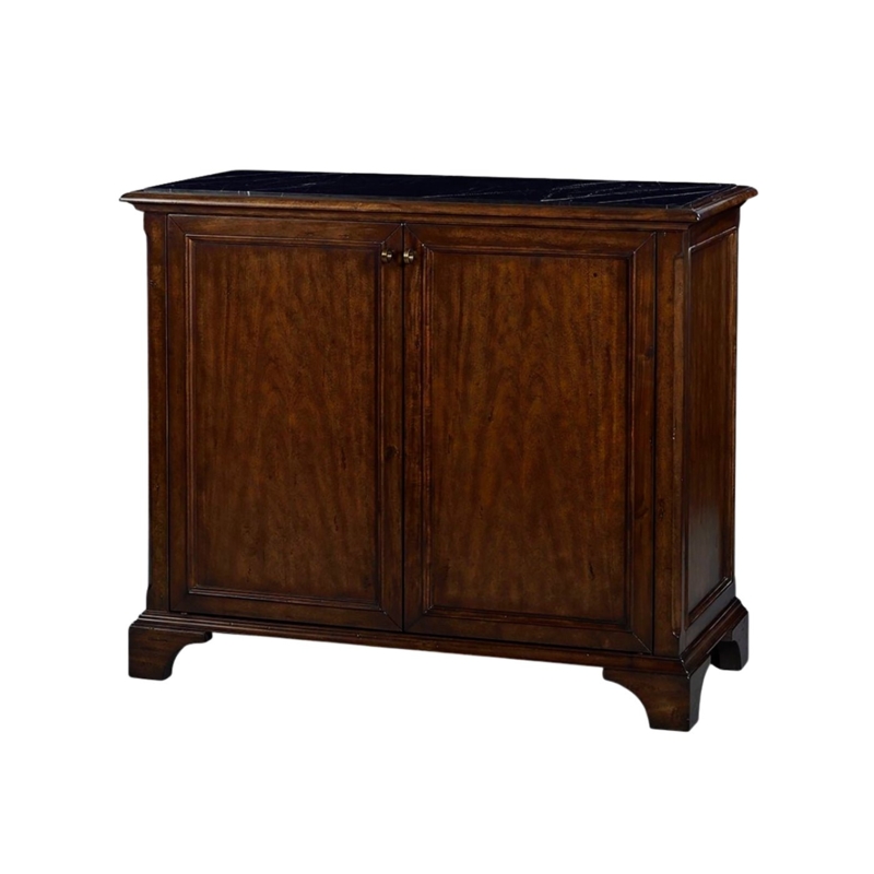Classic Wooden Bar Cabinet with Marble Top