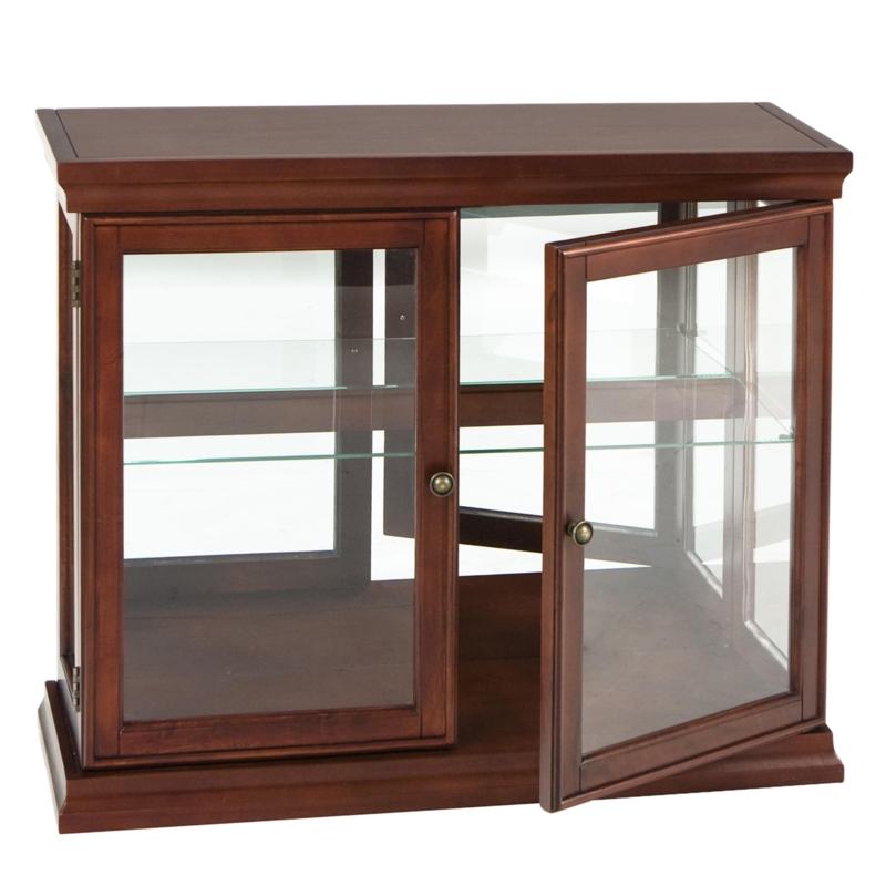 Classic Wooden Glass Display Cabinet with Shelves