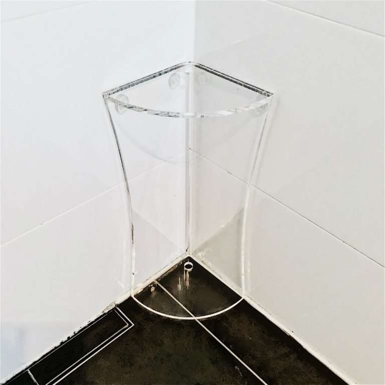 Clear Acrylic Corner Shower Foot Rest