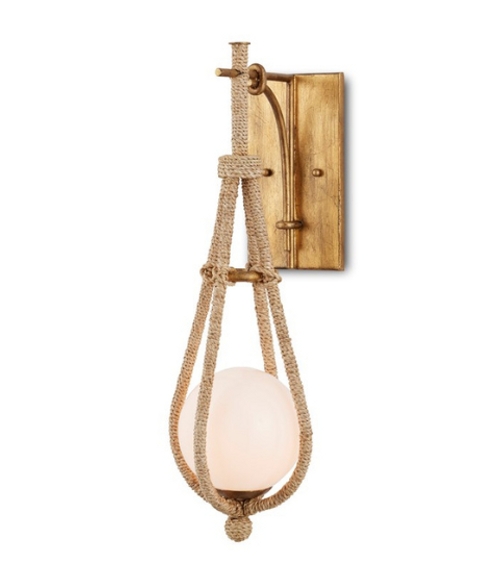 Coastal Rope Wall Sconce for Beach House Decor