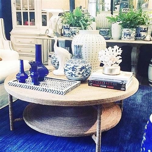 Coastal Seagrass Round Wrapped Rope Coffee Table