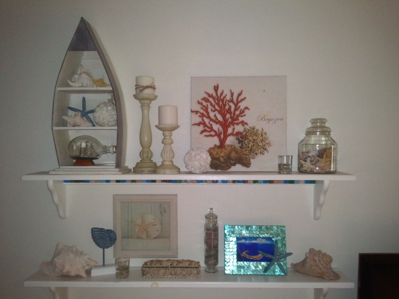 Coastal Shelf Decor with Nautical Accents