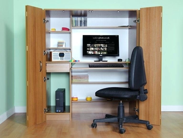 Compact Hideaway Home Office Desk Design