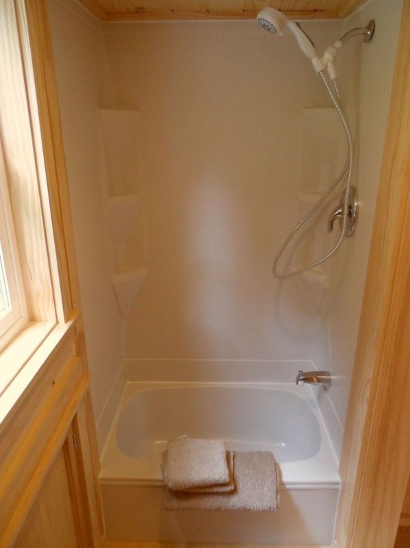 Compact RV Bathroom with Shower and Tub Combo