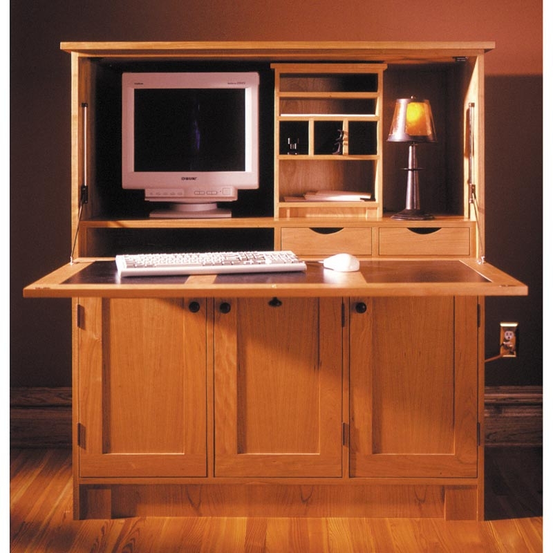 Compact Wooden Home Office Hideaway Desk