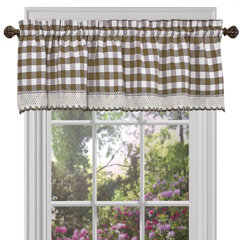 Country Farmhouse Buffalo Plaid Window Valance