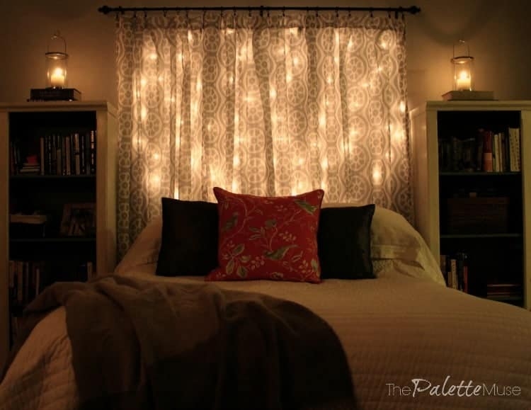 Cozy Bedroom with Warm Light-Up Headboard