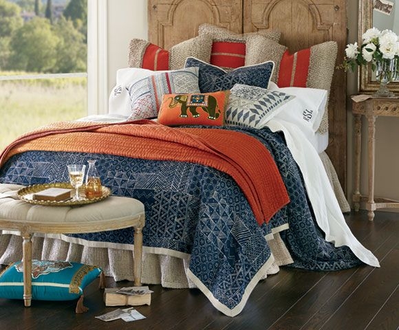 Cozy Bohemian Bedroom with Patterned Bedding