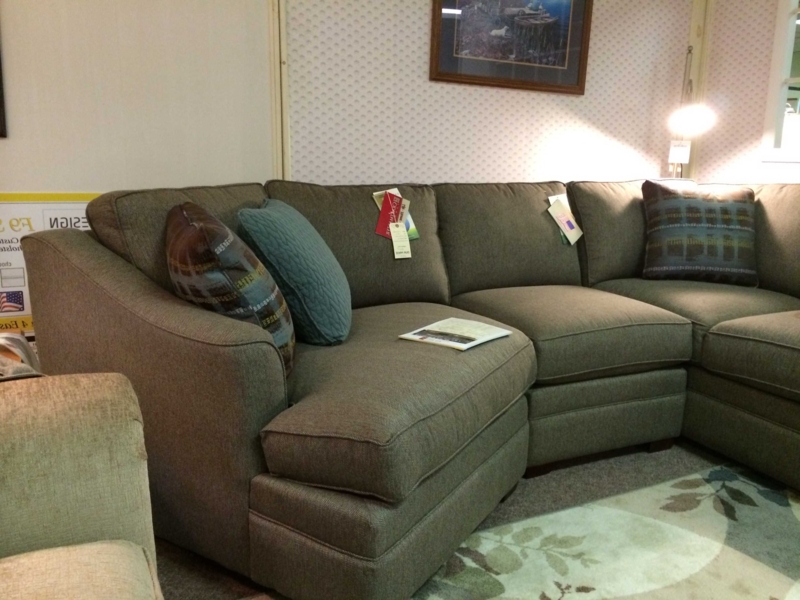 Cozy Deep Cuddle Sectional Sofa with Accent Pillows