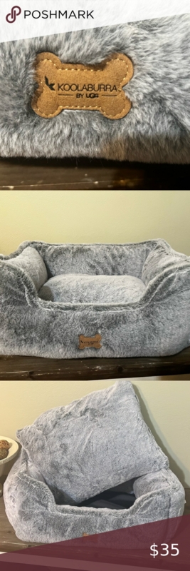 Cozy Gray Plush Pet Bed by Ugg for Pets
