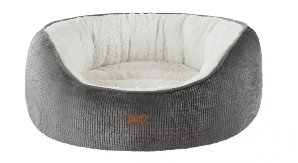 Cozy Grey and White UGG Dog Bed for Pets