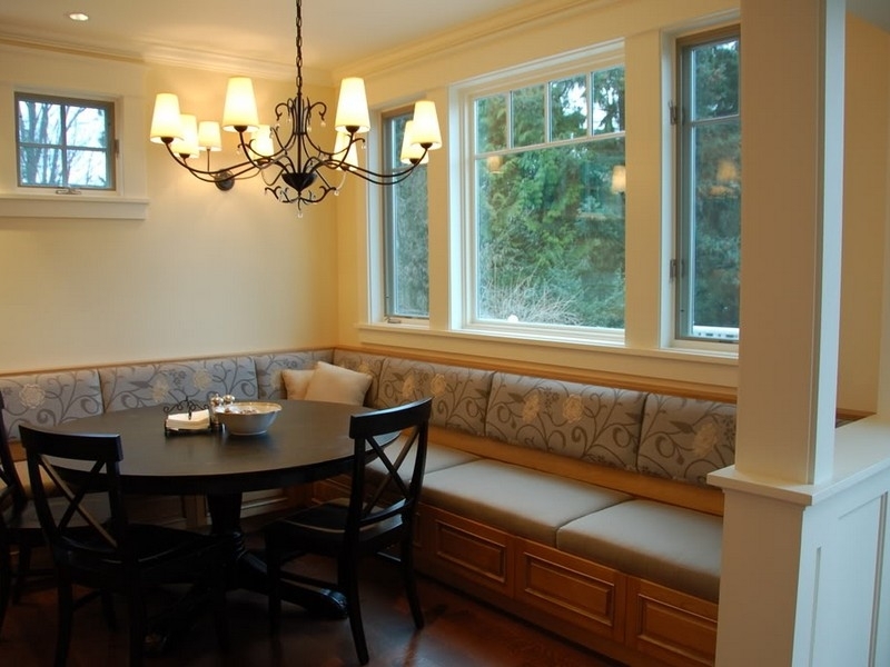 Cozy L-Shaped Banquette Seating with Window View