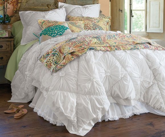 Cozy Luxury Bedding with Elegant White Comforter