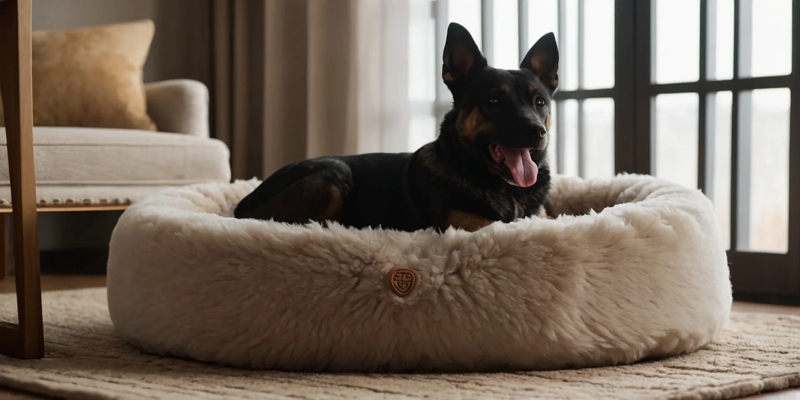 Cozy Medium UGG Dog Bed with Plush Design