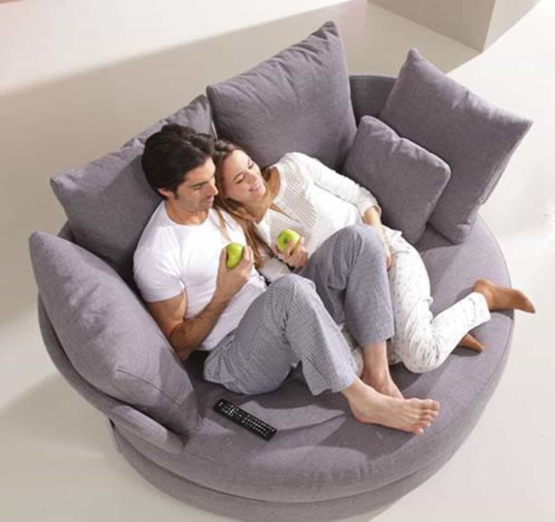 Cozy Round Couch Perfect for Home Cuddling