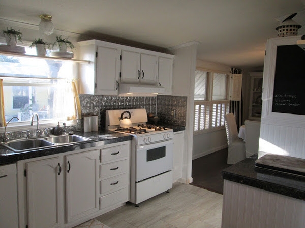 Cozy White Kitchen Remodel in Mobile Home