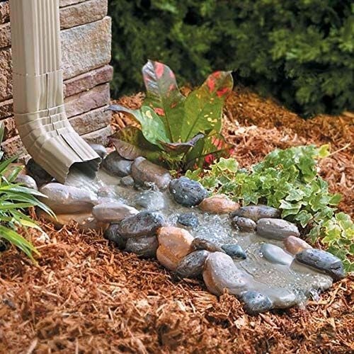 Creative Downspout Rock Landscaping Ideas