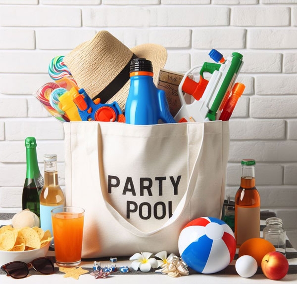 Creative Pool Party Gift Basket Ideas