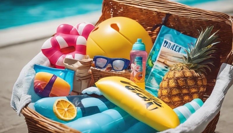 Creative Swimming Pool Gift Basket Ideas for Summer