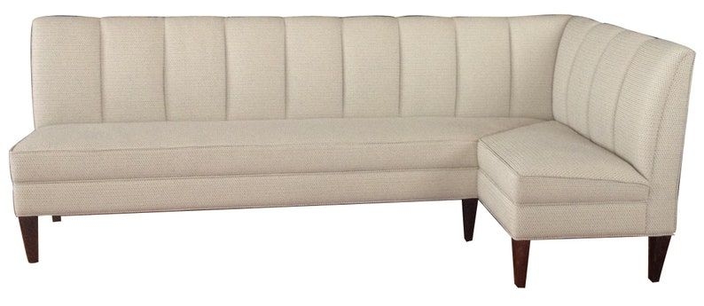 Custom L-Shaped Beige Banquette Seating